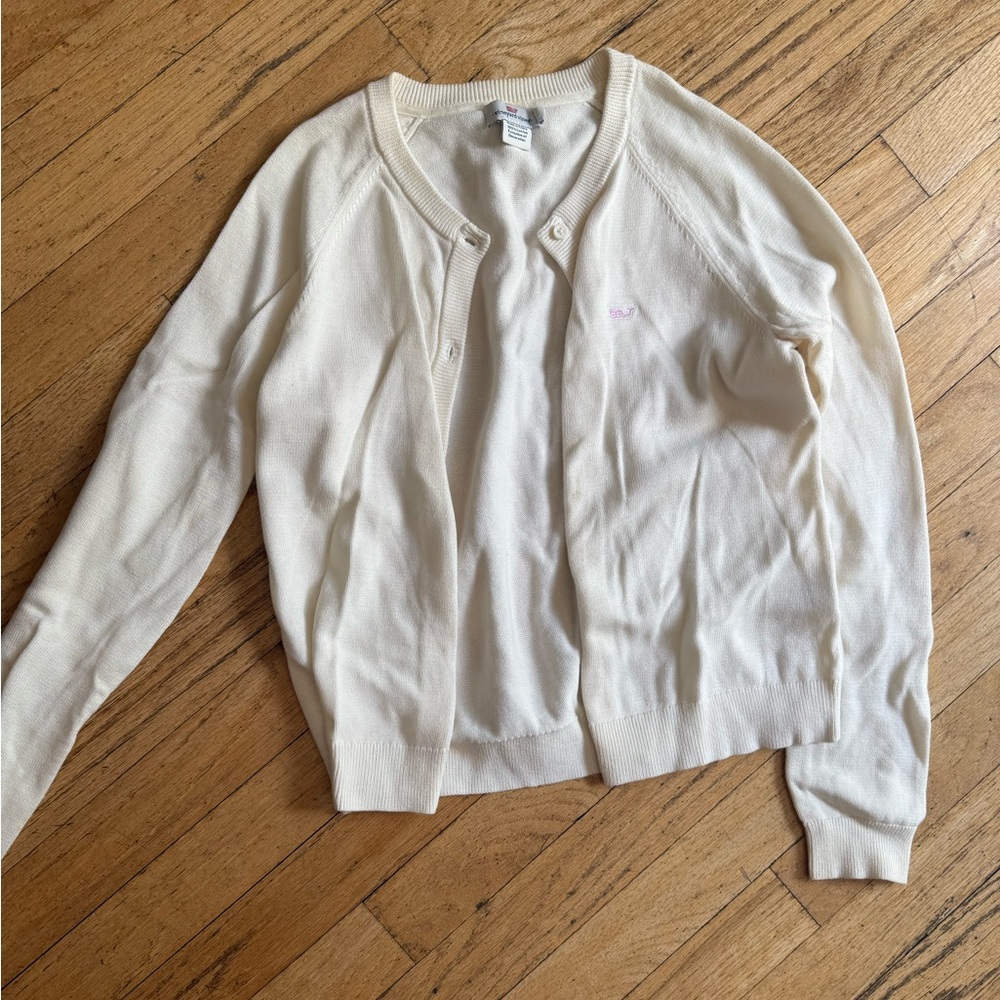 Kids White Vineyard Vines Cardigan